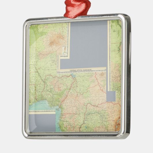 Zusammengesetztes Afrika Silbernes Ornament (Links)