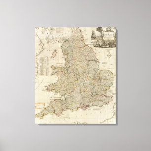 Zusammengesetztes England, Wales Leinwanddruck