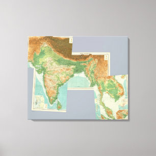 Zusammengesetztes Indien 2 Leinwanddruck