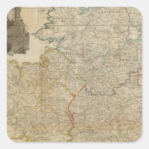 Zusammengesetztes Irland Quadratischer Aufkleber