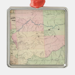 Zusammengesetztes Montana, Idaho Ornament Aus Metall