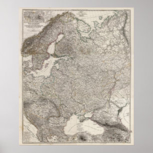 Zusammengesetztes Osteuropa, Norwegen, Schweden Poster