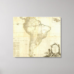 Zusammengesetztes Südamerika 2 Leinwanddruck