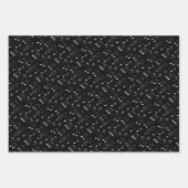 Zusammengestellte B&W-Papierblätter für Musik Geschenkpapier Set (Vorderseite 3)