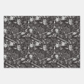 Zusammengestellte B&W-Papierblätter für Musik Geschenkpapier Set (Vorderseite 2)