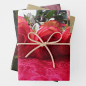 Zusammengestellte Rose-Bilder Umschlagpapier-Blätt Geschenkpapier Set (Beispiel)