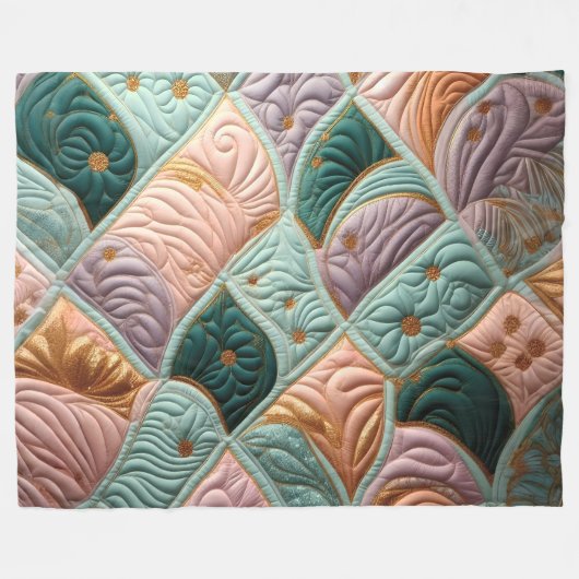 Zusammengestelltes abstraktes Design Fleecedecke (Vorderseite (Horizontal))