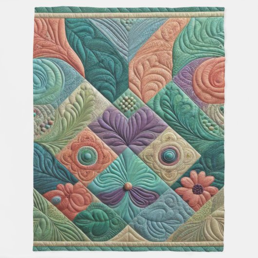 Zusammengestelltes abstraktes Design Fleecedecke (Vorderseite)