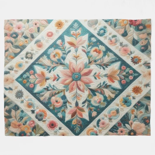 Zusammengestelltes abstraktes Design Fleecedecke (Vorderseite (Horizontal))