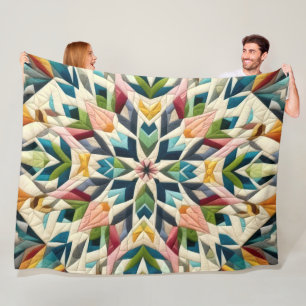 Zusammengestelltes abstraktes Design Fleecedecke
