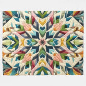 Zusammengestelltes abstraktes Design Fleecedecke (Vorderseite (Horizontal))
