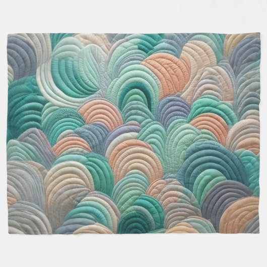 Zusammengestelltes abstraktes Design Fleecedecke (Vorderseite (Horizontal))