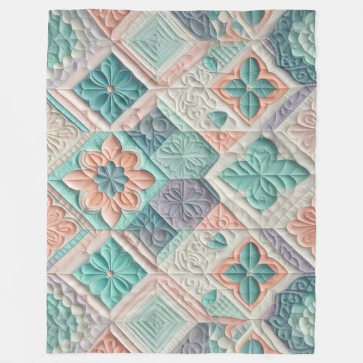 Zusammengestelltes abstraktes Design Fleecedecke (Vorderseite)