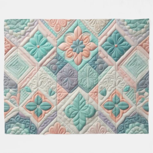 Zusammengestelltes abstraktes Design Fleecedecke (Vorderseite (Horizontal))