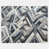 Zusammengestelltes abstraktes Design Fleecedecke (Vorderseite (Horizontal))