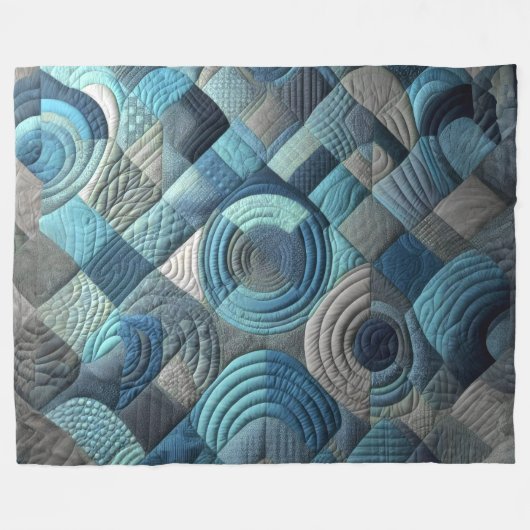 Zusammengestelltes abstraktes Design Fleecedecke (Vorderseite (Horizontal))