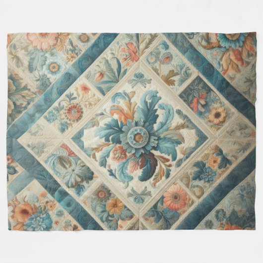 Zusammengestelltes abstraktes Design Fleecedecke (Vorderseite (Horizontal))