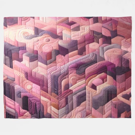 Zusammengestelltes abstraktes Design Fleecedecke (Vorderseite (Horizontal))