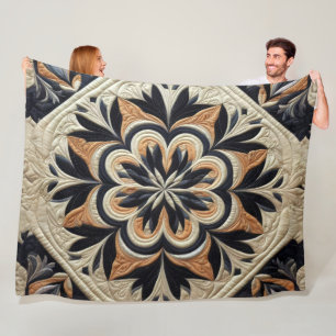 Zusammengestelltes abstraktes Design Fleecedecke
