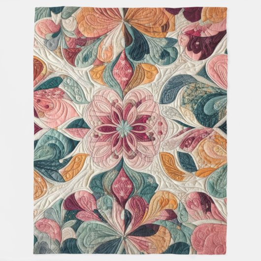 Zusammengestelltes abstraktes Design Fleecedecke (Vorderseite)