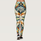 Zusammengestelltes abstraktes Design Leggings (Rückseite)
