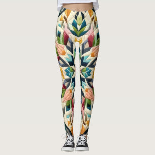 Zusammengestelltes abstraktes Design Leggings