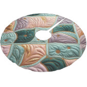 Zusammengestelltes abstraktes Design Polyester Weihnachtsbaumdecke (Schrägansicht)