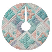 Zusammengestelltes abstraktes Design Polyester Weihnachtsbaumdecke (Vorderseite)