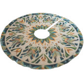 Zusammengestelltes abstraktes Design Polyester Weihnachtsbaumdecke (Schrägansicht)