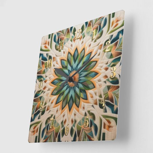 Zusammengestelltes abstraktes Design Quadratische Wanduhr (Winkel)