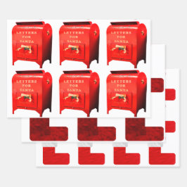 Zusammengestelltes Weihnachtswrapping Paper 3 flac Geschenkpapier Set