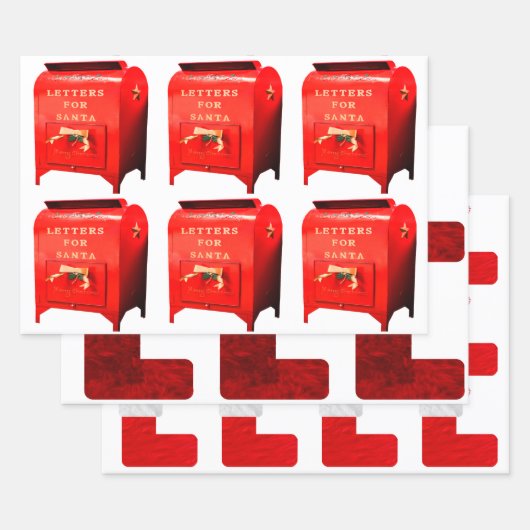 Zusammengestelltes Weihnachtswrapping Paper 3 flac Geschenkpapier Set (Set)