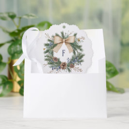 Zusammengewohnheit Rustikales Monogramm-Foto Ornament Karte