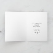 Zusammenhalten der Hände seit dem Jubiläum Karte (Innenseite)