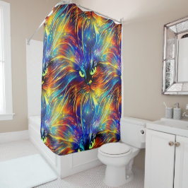 Zusammenhaltiges Abstraktes Exquisite Katzensplitt Duschvorhang