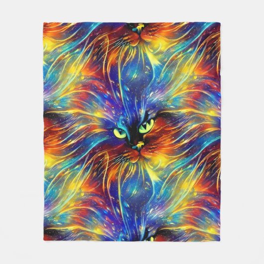 Zusammenhaltiges Abstraktes Exquisite Katzensplitt Fleecedecke (Vorderseite)
