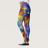 Zusammenhaltiges Abstraktes Exquisite Katzensplitt Leggings (Links)