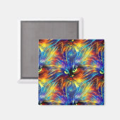 Zusammenhaltiges Abstraktes Exquisite Katzensplitt Magnet (Vorderseite/Rückseite)