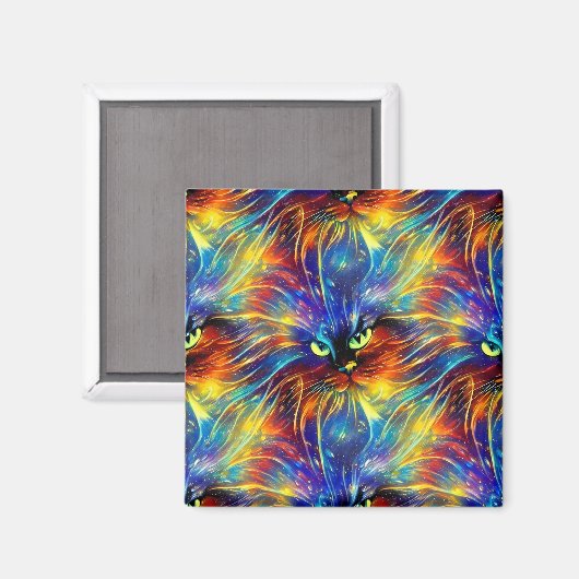 Zusammenhaltiges Abstraktes Exquisite Katzensplitt Magnet (Vorderseite/Rückseite)