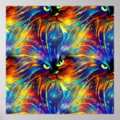 Zusammenhaltiges Abstraktes Exquisite Katzensplitt Poster (Vorne)