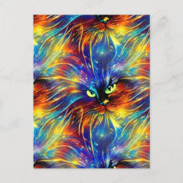 Zusammenhaltiges Abstraktes Exquisite Katzensplitt Postkarte