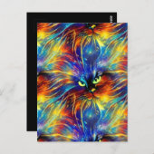 Zusammenhaltiges Abstraktes Exquisite Katzensplitt Postkarte (Vorne/Hinten)