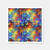 Zusammenhaltiges Abstraktes Exquisite Katzensplitt Serviette (Vorderseite)