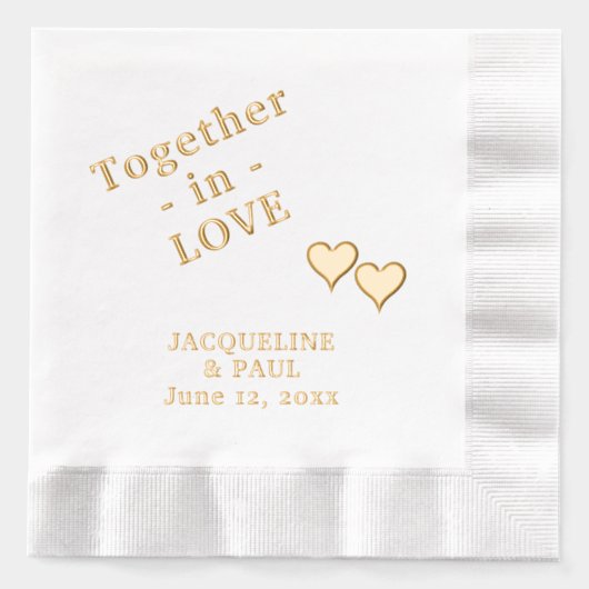 Zusammenheiraten in Lieben Servietten Mit Folie (Vorderseite)