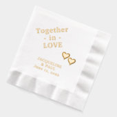 Zusammenheiraten in Lieben Servietten Mit Folie (Links)