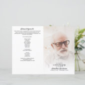 Zusammenklappbares 3-Foto-Feier-des-Lebens-Program (Stehend Vorderseite)