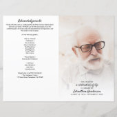 Zusammenklappbares 3-Foto-Feier-des-Lebens-Program (Vorderseite)