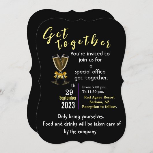 Zusammenkommen Einladung (Vorne/Hinten)