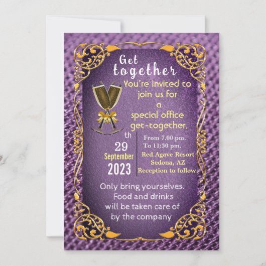 Zusammenkommen Einladung (Vorderseite)