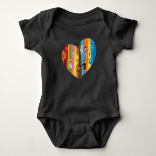 Zusammenkommen Herz Baby Strampler